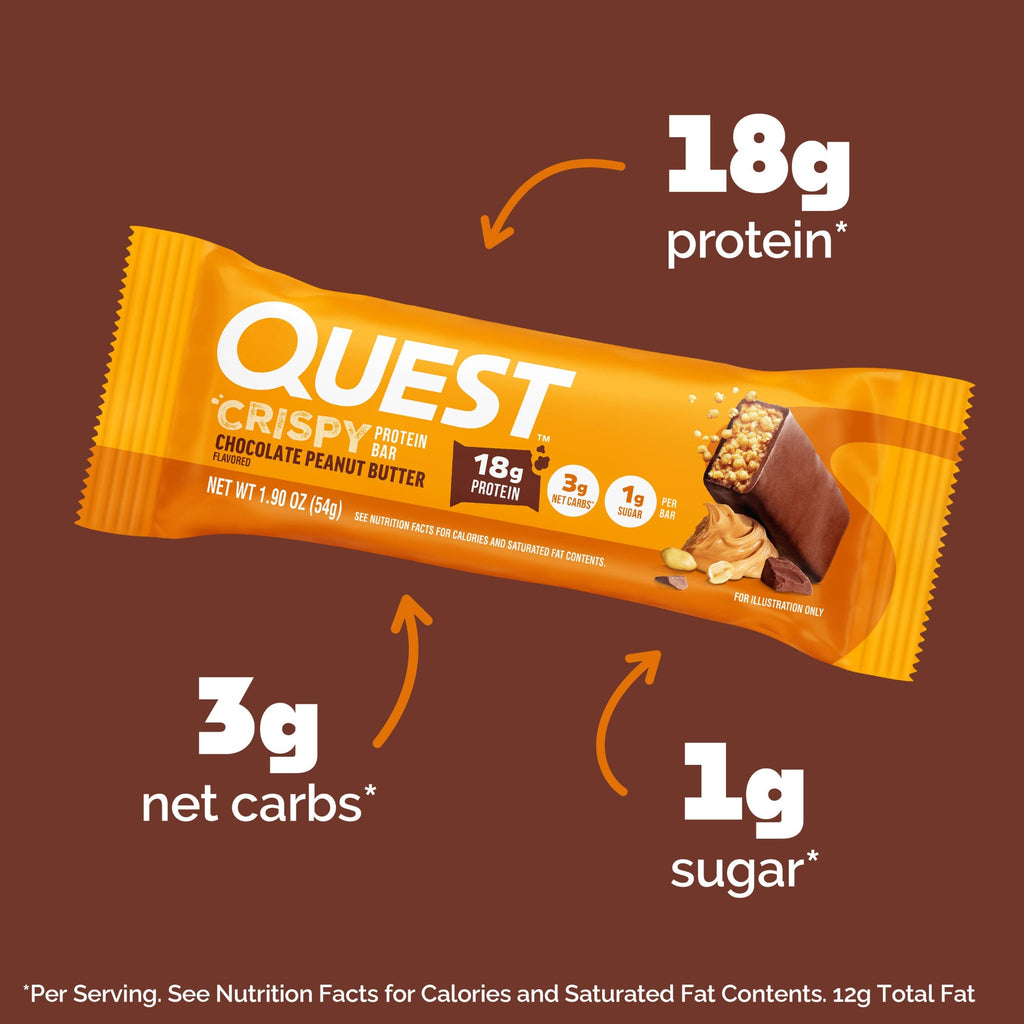 Chocolate Peanut Butter Crispy Hero Protein Bars