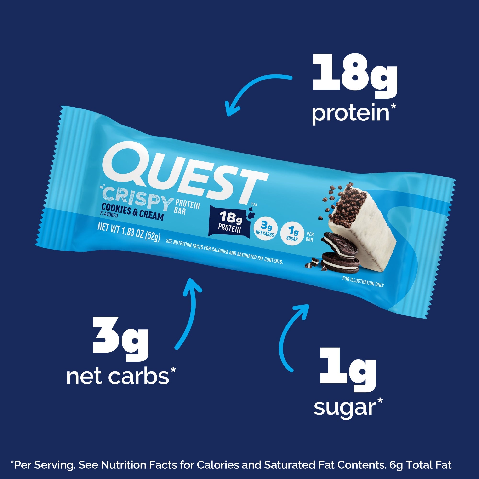 Cookies & Cream Crispy Hero Protein Bars