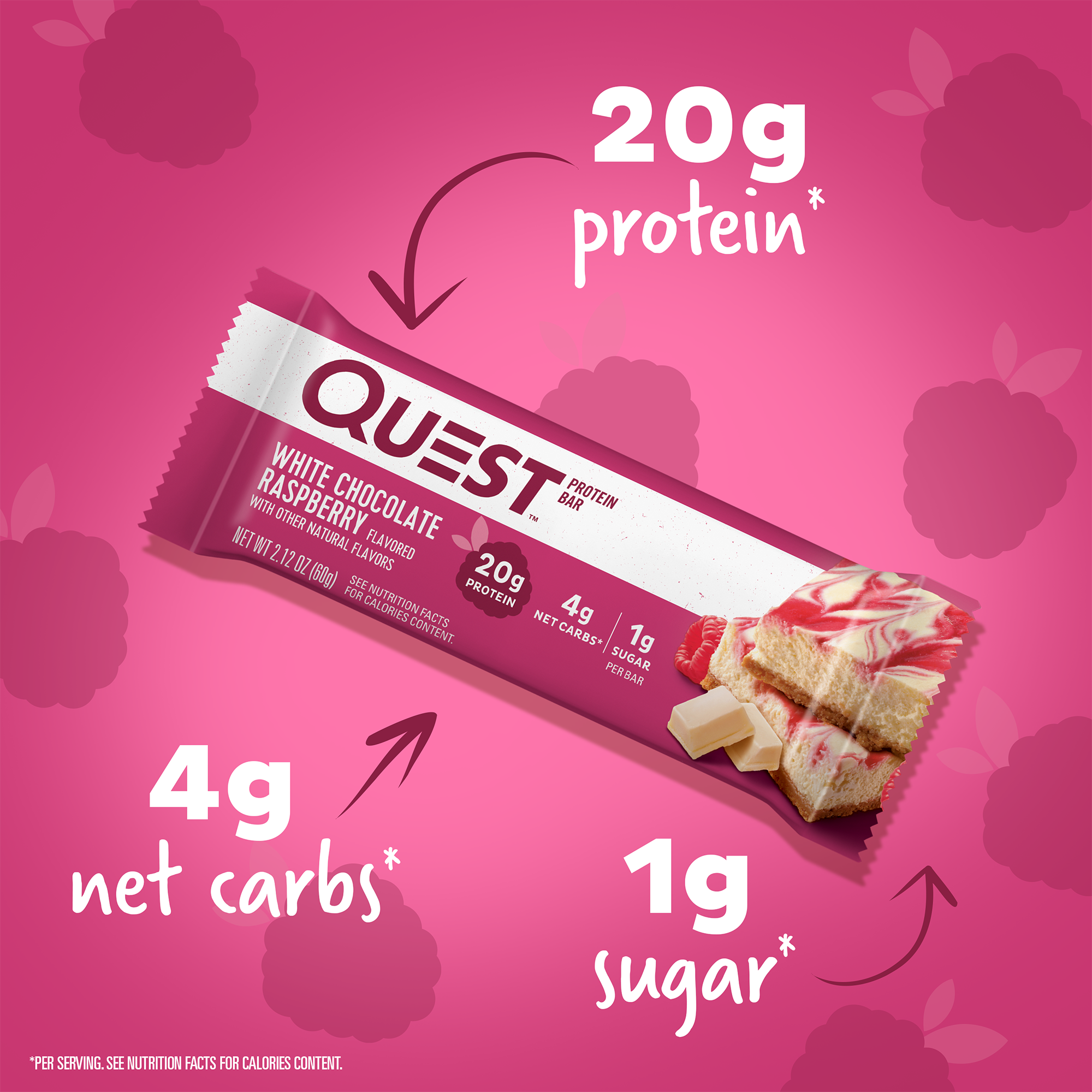 White Chocolate Raspberry Protein Bars