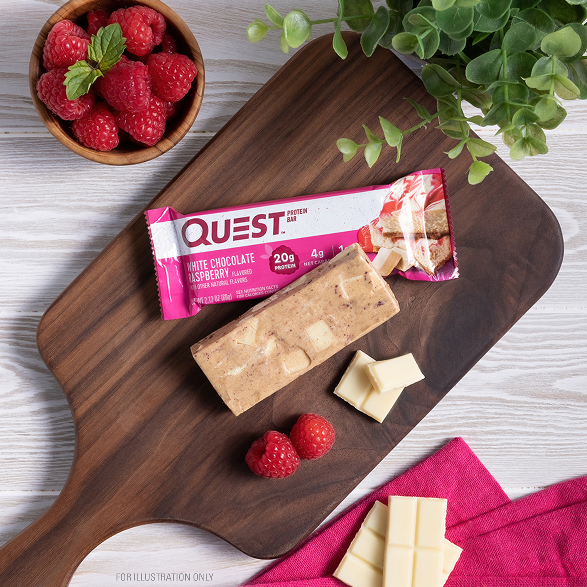 White Chocolate Raspberry Protein Bars
