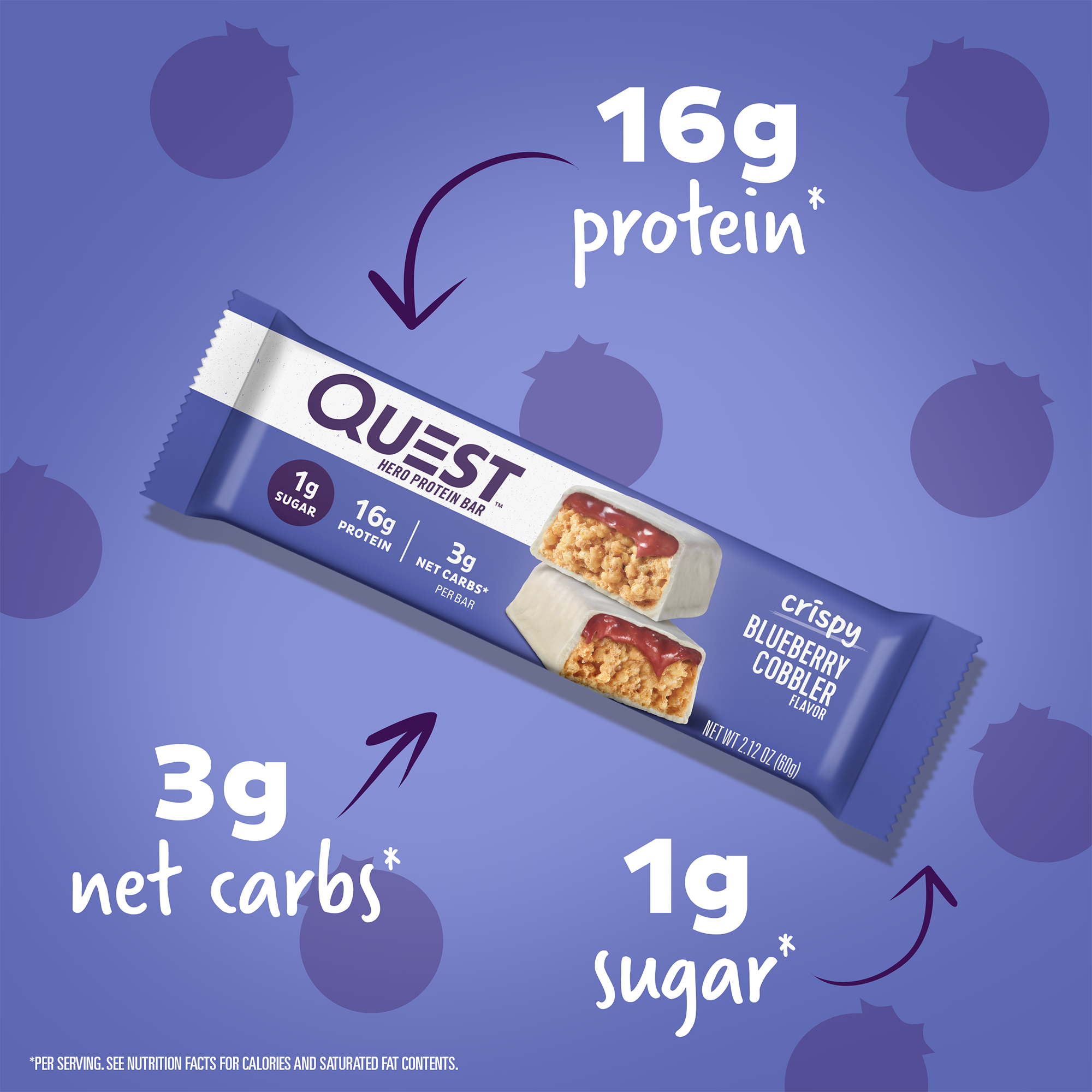 Blueberry Cobbler Crispy Hero Protein Bars