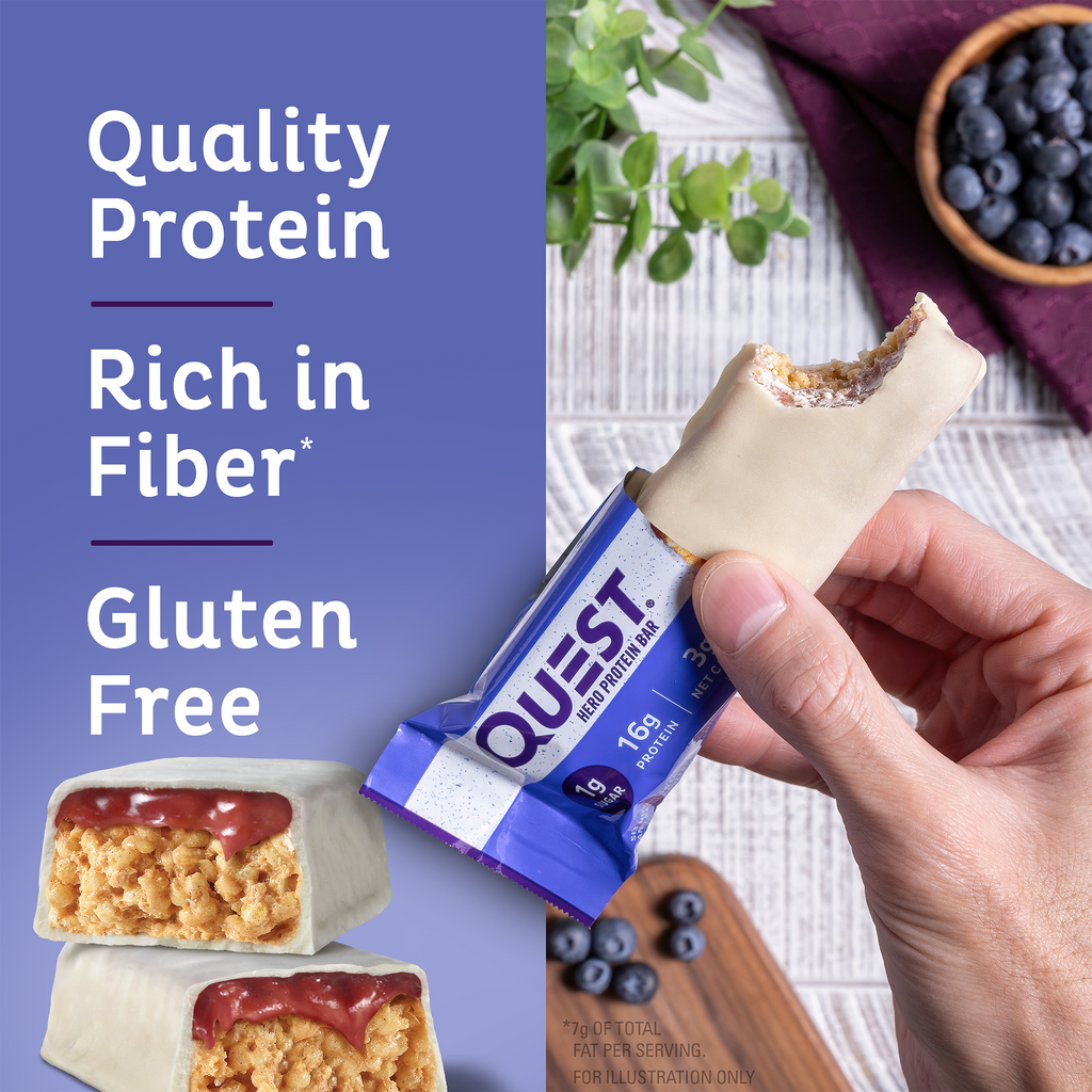 Blueberry Cobbler Crispy Hero Protein Bars