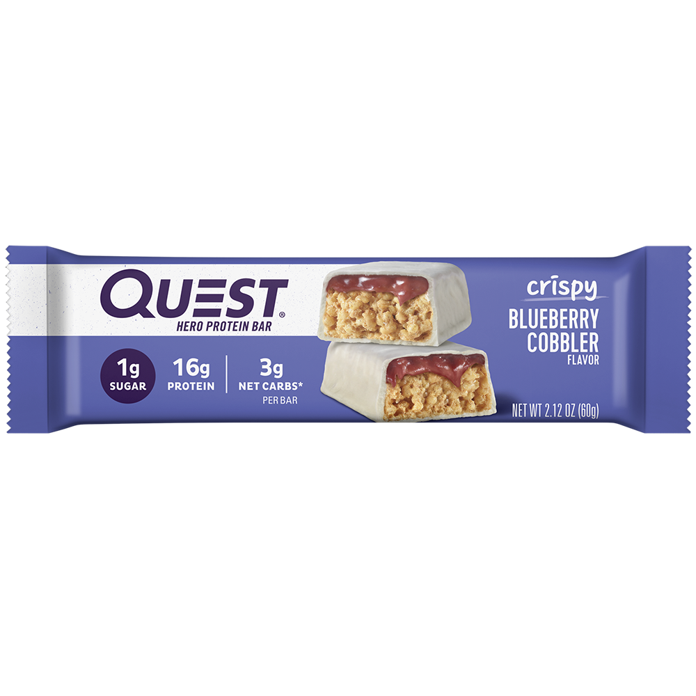 Blueberry Cobbler Crispy Hero Protein Bars