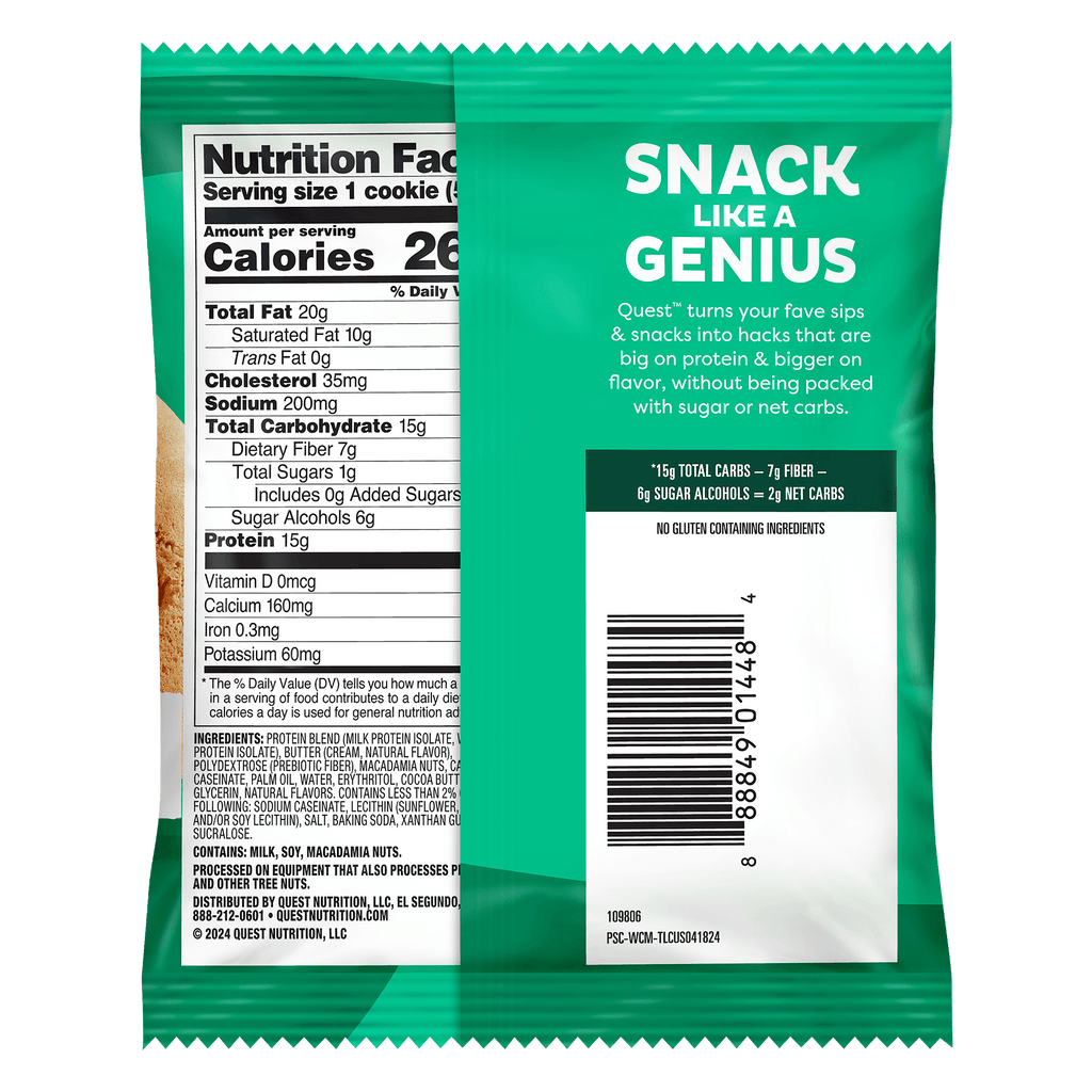 White Chocolate Macadamia Protein Cookies