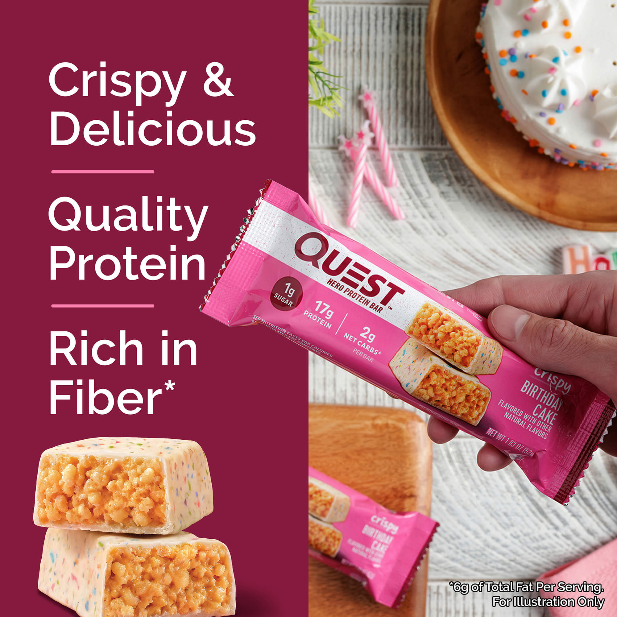 Birthday Cake Crispy Hero Bars